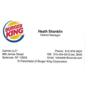 Carrol's Corporation (Burger King)